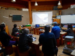 星と自然のミュージアムでDVD試写会